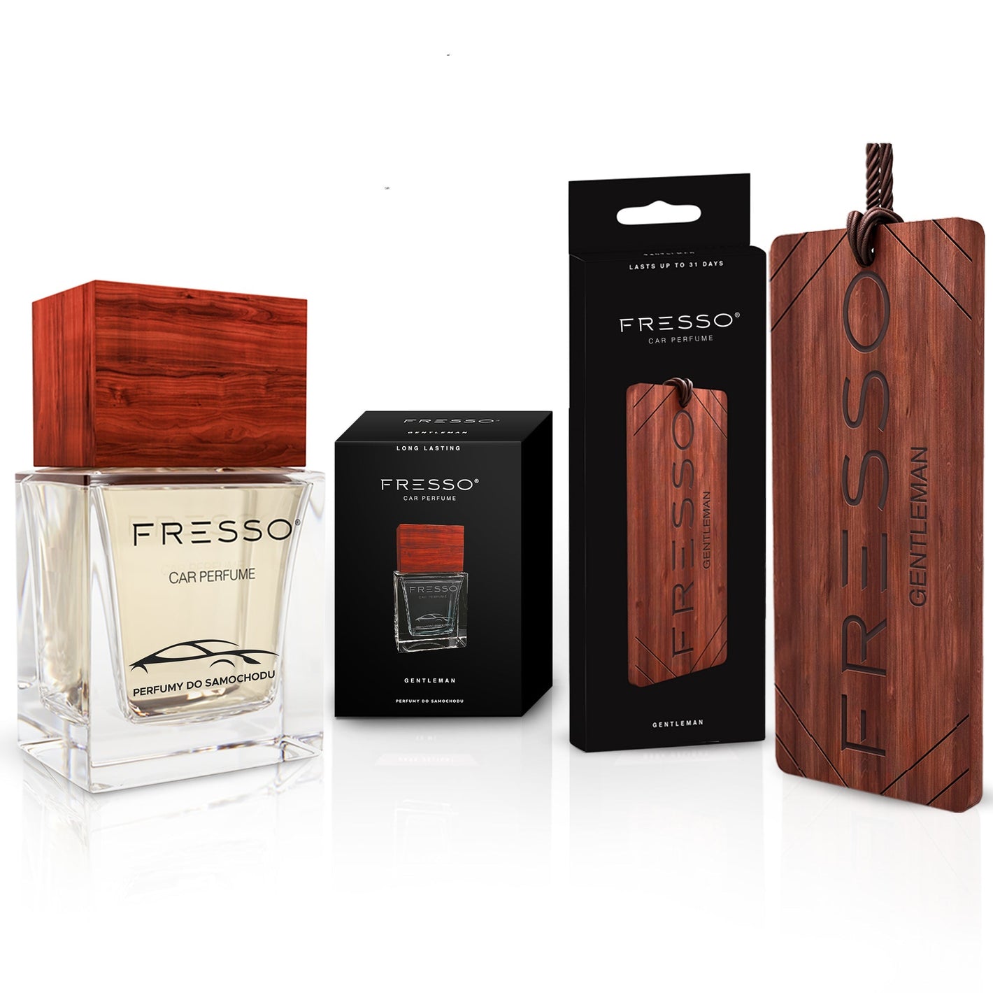 Gentleman set wooden hanger + perfume 50 ml